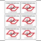 Combo 6 Placas De Sinalização É Proibido Fumar Neste Local 25X20 Ekomunike - P-5/2 F9e