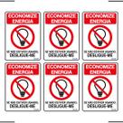 Combo 6 Placas De Sinalização Economize Energia Se Não Estiver Usando, Desligue-me Ekomunike - P-31/1 F9e