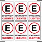 Combo 6 Placas De Sinalização Estacionamento Clientes 20x30 Ekomunike - P-2 F9e