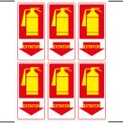 Combo 6 Placas De Sinalização Extintor 15X30 Ekomunike - X-701 F9e