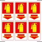 Combo 6 Placas De Sinalização Extintor 20X30 Ekomunike - X-711 F9e