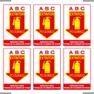 Combo 6 Placas De Sinalização Extintor ABC Pó Químico 20x30 Ekomunike - X-715 F9e
