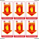 Combo 6 Placas De Sinalização Extintor BC Pó Químico 20x30 Ekomunike - X-714 F9e