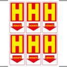 Combo 6 Placas De Sinalização Hidrante 15x30 Ekomunike - X-700 F9e