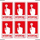 Combo 6 Placas De Sinalização Interfone 10x15 Ekomunike - S-235/4 F9e