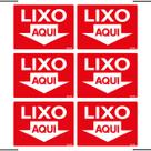 Combo 6 Placas De Sinalização Lixo Aqui 20x15 Ekomunike - P-9/1 F9e Combo 6 Placas De Sinalização Lixo Aqui 20x15 Ekomunike - P-9/1 F9e