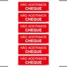 Combo 6 Placas De Sinalização Não Aceitamos Cheque 30x10 Ekomunike - P-32/1 F9e