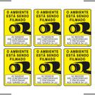 Combo 6 Placas De Sinalização O Ambiente Está Sendo Filmado 15x20 Ekomunike - P-25/1 F9e Combo 6 Placas De Sinalização O Ambiente Está Sendo Filmado 15x20 Ekomunike - P-25/1 F9e