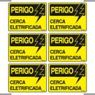 Combo 6 Placas De Sinalização Perigo Cerca Eletrificada 20x15 Ekomunike - S-219 F9e