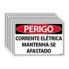 Combo 6 Placas De Sinalização Perigo Corrente Elétrica Mantenha-se Afastado 30x20 Ecom IA - SP4 F9e Combo 6 Placas De Sinalização Perigo Corrente Elétrica Mantenha-se Afastado 30x20 Ecom IA - SP4 F9e