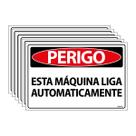 Combo 6 Placas De Sinalização Perigo Esta Máquina Liga Automaticamente 30x20 Ecom IA - SP47 F9e Combo 6 Placas De Sinalização Perigo Esta Máquina Liga Automaticamente 30x20 Ecom IA - SP47 F9e