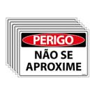 Combo 6 Placas De Sinalização Perigo Não Se Aproxime 30x20 Ecom IA - SP85 F9e Combo 6 Placas De Sinalização Perigo Não Se Aproxime 30x20 Ecom IA - SP85 F9e