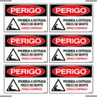 Combo 6 Placas De Sinalização Perigo Proibida A Entrada Risco De Morte Espaço Confinado 30x20 Ekomunike - S-235/2 F9e