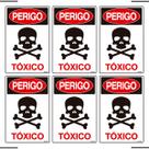 Combo 6 Placas De Sinalização Perigo Tóxico 20x30 Ekomunike - S-209 F9e