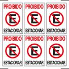 Combo 6 Placas De Sinalização Proibido Estacionar 20x30 Ekomunike - P-1 F9e Combo 6 Placas De Sinalização Proibido Estacionar 20x30 Ekomunike - P-1 F9e