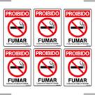 Combo 6 Placas De Sinalização Proibido Fumar 15x20 Ekomunike - P-5/1 F9e