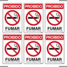 Combo 6 Placas De Sinalização Proibido Fumar 20x30 Ekomunike - P-5 F9e Combo 6 Placas De Sinalização Proibido Fumar 20x30 Ekomunike - P-5 F9e