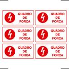 Combo 6 Placas De Sinalização Quadro De Força 20x10 Ekomunike - X-742 F9e
