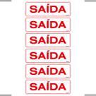 Combo 6 Placas De Sinalização Saída 30x10 Ekomunike - S-225/1 F9e