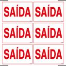 Combo 6 Placas De Sinalização Saída 30x20 Ekomunike - S-213 F9e