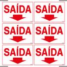 Combo 6 Placas De Sinalização Saída Com Seta Para Baixo 30x20 Ekomunike - S-213/1 F9e Combo 6 Placas De Sinalização Saída Com Seta Para Baixo 30x20 Ekomunike - S-213/1 F9e