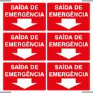 Combo 6 Placas De Sinalização Saída De Emergência 30x20 Ekomunike - X-723 F9e Combo 6 Placas De Sinalização Saída De Emergência 30x20 Ekomunike - X-723 F9e