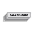 Combo 6 Placas De Sinalização Sala De Jogos 30x7 Ecom IA - B-523/3 F9e