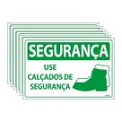 Combo 6 Placas De Sinalização Segurança Use Calçados De Segurança 30x20 Ecom IA - SS18 F9e