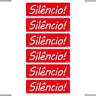 Combo 6 Placas De Sinalização Silêncio 30x10 Ekomunike - P-38 F9e