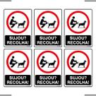 Combo 6 Placas De Sinalização Sujou Recolha 15x20 Ekomunike - P-36 F9e