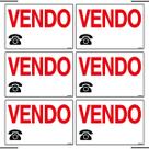 Combo 6 Placas De Sinalização Vendo 30x20 Ekomunike - P-13 F9e