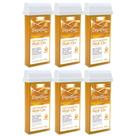 Combo 6 refil cera roll on natural 100g depilação depilflax