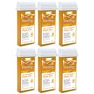 Combo 6 refil cera roll on natural 100g depilação depilflax