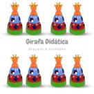 Combo 8 Girafas Didática Brinquedos Empilhar Encaixar Creche Escolinha