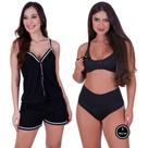 Combo Amamentação Pijama Dayse com Botões Sutiã e Calcinha - c13 DAYSE + JOLIE