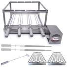 Combo Brasa Grill Tradicional Gira 4 Espetos Churrasqueira Elétrica Giratória Bi Volts