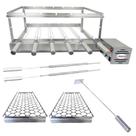 Combo Brasa Grill Tradicional Gira 6 Espetos Churrasqueira Giratória Bi Volts Combo Brasa Grill Tradicional Gira 6 Espetos Churrasqueira Giratória Bi Volts