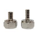 Combo C 2 Espigao Inox Reto Chopp 3/8 Gas 1/4 Rosca 5/8