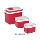 Combo Caixa Termica Cooler Soprano 32+12+5 Litros Tropical Kit Combo Caixa Termica Cooler Soprano 32+12+5 Litros Tropical Kit