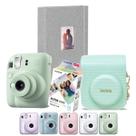 Combo Camera Instax Mini 12 Verde Fujifilm Com Filme Mermaid + Bolsa E Album Combo Camera Instax Mini 12 Verde Fujifilm Com Filme Mermaid + Bolsa E Album