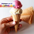 Combo casquinha biju cone para sorvete e cone trufado Marvi doce
