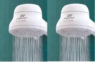 Combo Chuveiro/Ducha Eletrônica Zagonel MASTER 220V -6700W Redonda Branca Temp. Gradual c/ Chuv