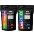 Combo Citrulina Malato 250g Creatina 300g PréTreino em Pó Suplemento Alimentar Uso Adulto Combo Citrulina Malato 250g Creatina 300g PréTreino em Pó Suplemento Alimentar Uso Adulto