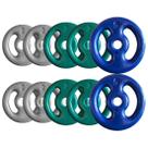 Combo com 10 Anilhas Emborrachadas - 30 Kg