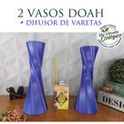 Combo com 2 Vaso Decorativo + Difusor de Vareta - Decoração de interiores, sala, quarto, banheiros, arranjos