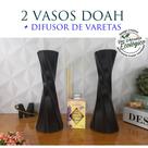 Combo com 2 Vaso Decorativo + Difusor de Vareta - Decoração de interiores, sala, quarto, banheiros, arranjos
