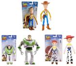Combo Com 3 Bonecos Articulados Woody Buzz e Jessie Disney Toy Story 24Cm - Edição 30 Anos - Pixar - Mattel - JCV99