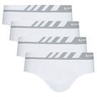 Combo Com 4 Cuecas Slip Microfibra Sem Costura Lupo Original