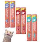 Combo Com 6 Tubos Origens Creminho Para Gatos Adultos Petiscos 2 Carne, 2 Frango, 2 Salmão 90g