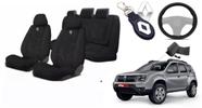Combo Conforto Exclusivo Duster 2010-2017 + Volante + Chaveiro Tecido